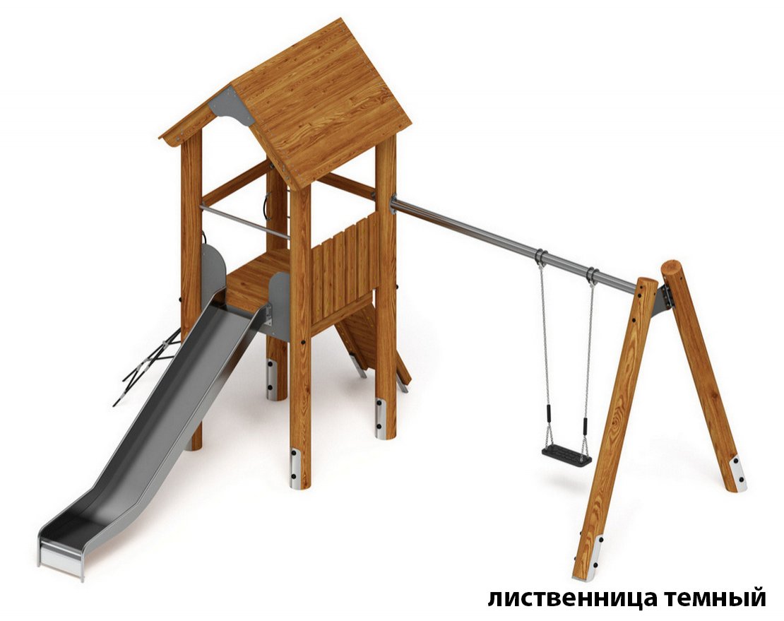 Уличный ДСК Крепость непосед-6 (лиственница) - вид 1
