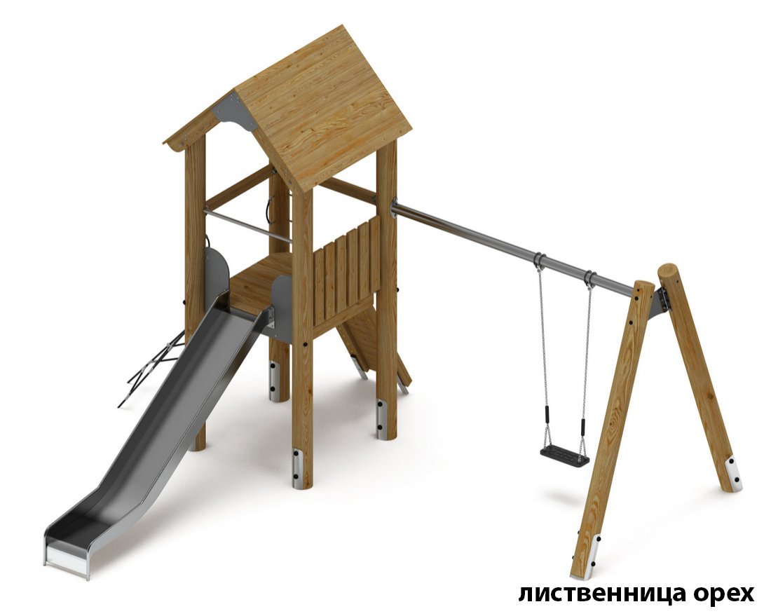 Уличный ДСК Крепость непосед-6 (лиственница) - вид 2