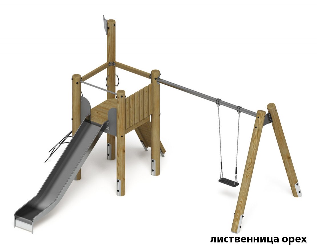 Уличный ДСК Крепость непосед-4 (лиственница) - вид 2
