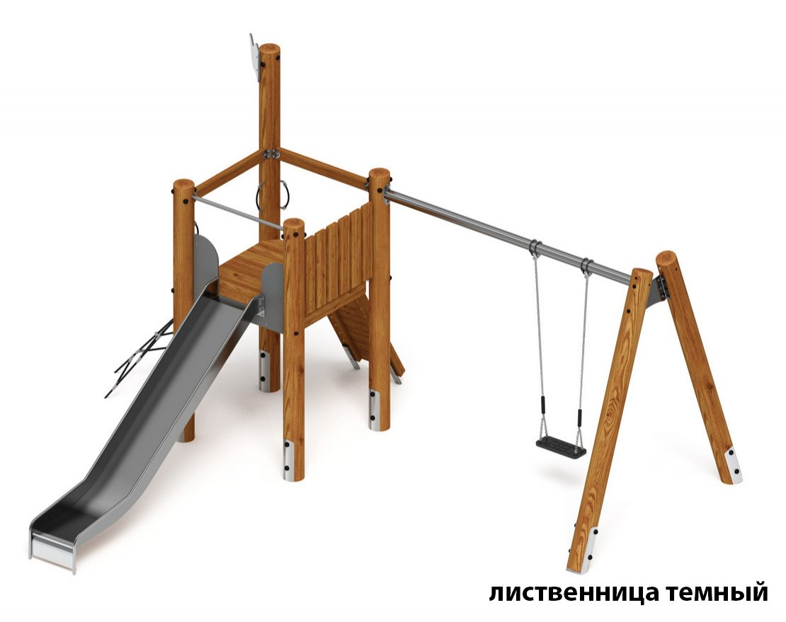 Уличный ДСК Крепость непосед-4 (лиственница) - вид 1