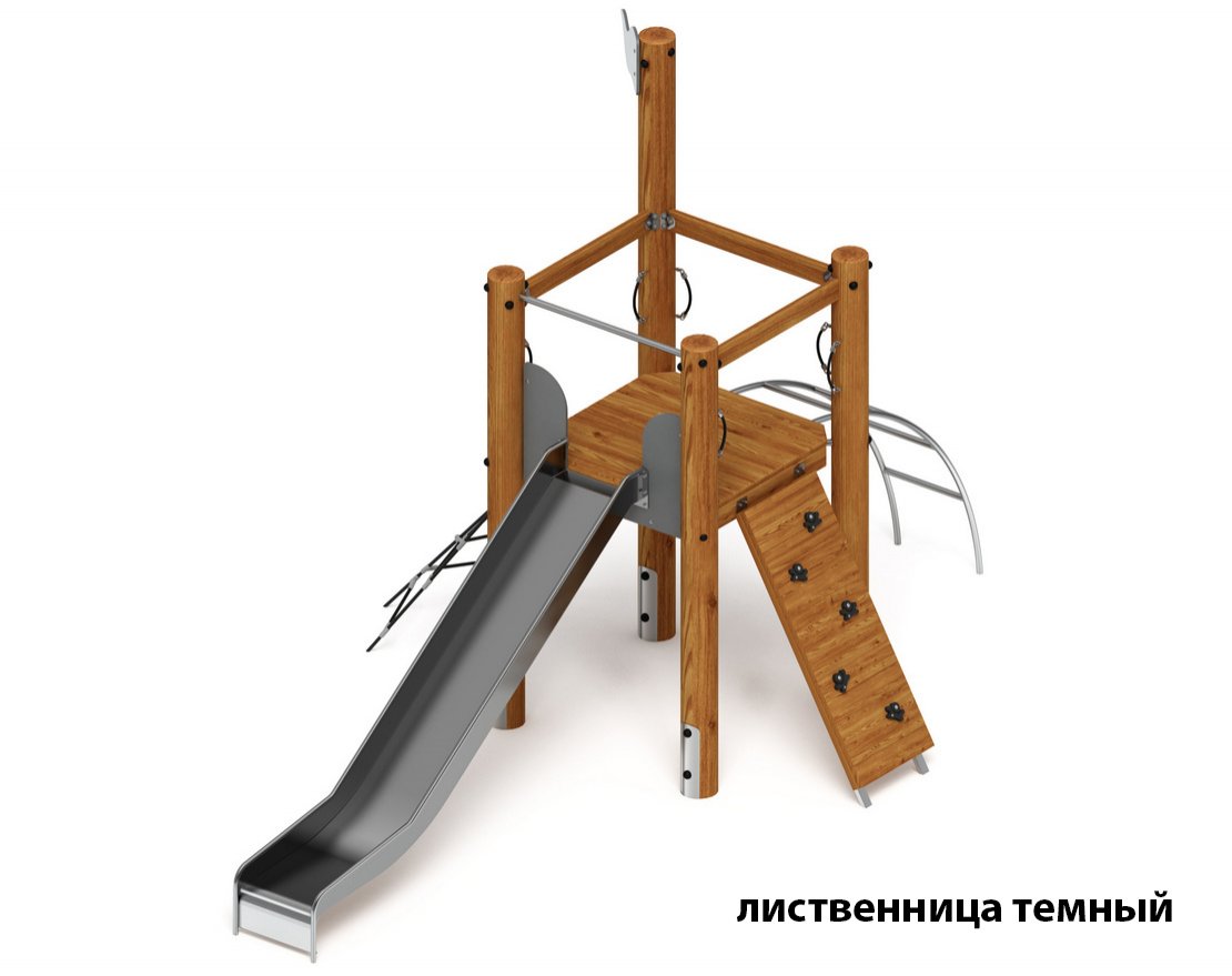 Уличный ДСК Крепость непосед-1 (лиственница) - вид 1