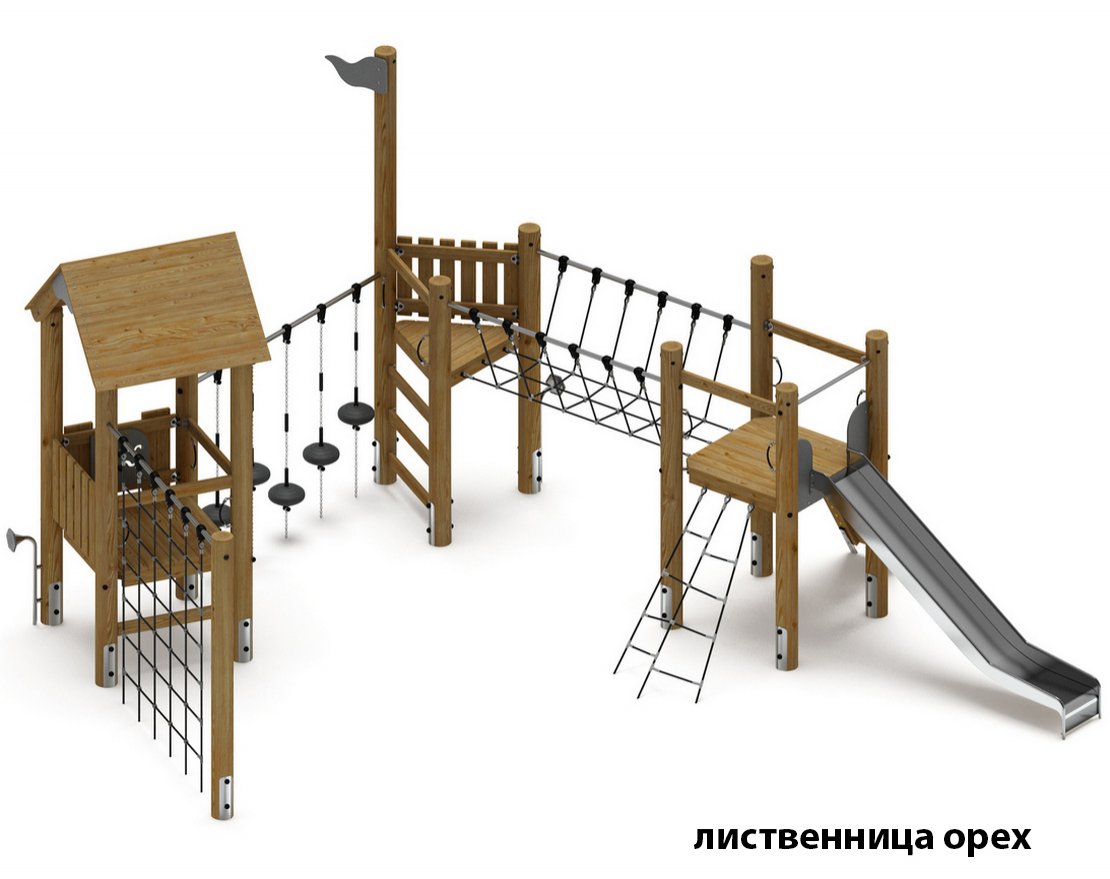 Уличный ДСК Крепость непосед-2 (лиственница) - вид 2