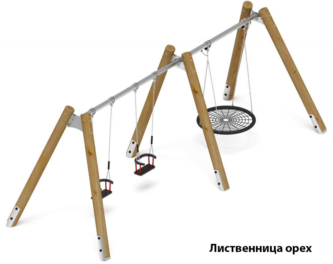 Уличные качели Единство (лиственница) 14 - вид 2