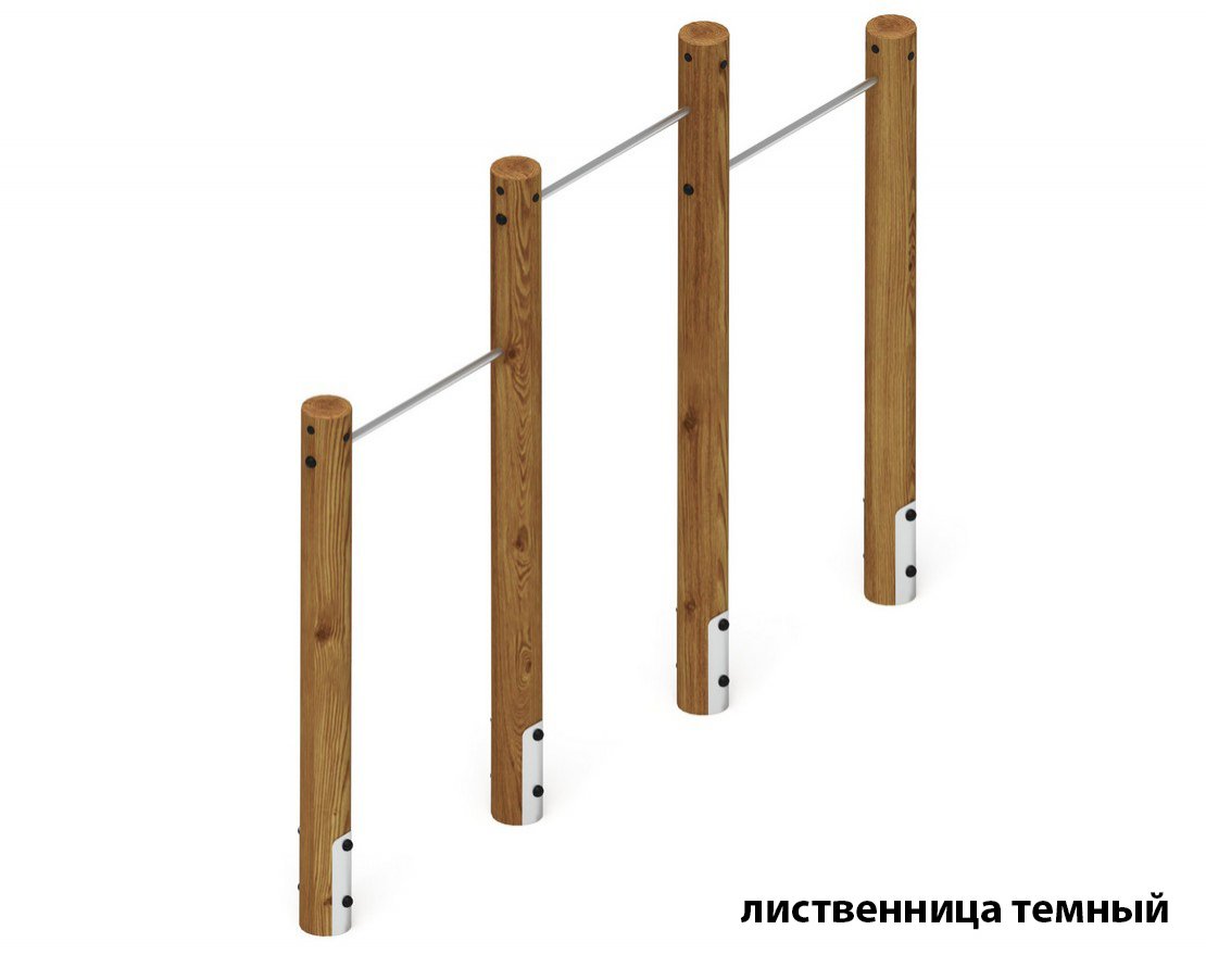 Уличный взрослый тройной турник Лиственница Силач 1 - вид 1