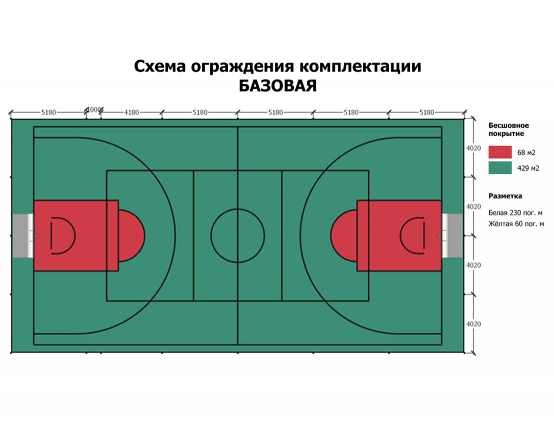 Уличная универсальная спортплощадка TORUDA SP-2 (31х16, игровое поле 28х15) - вид 2